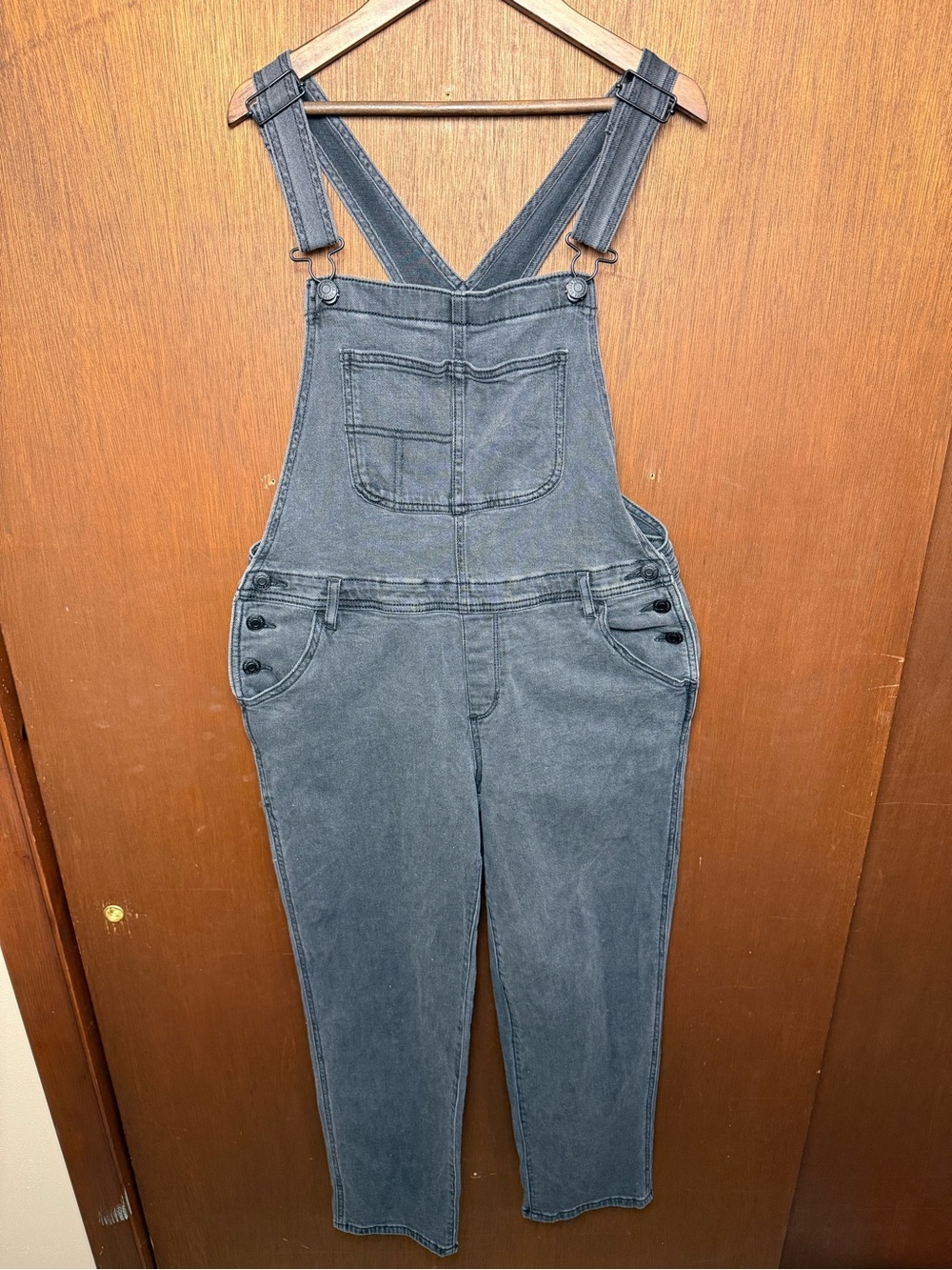 Sonoma Women's Washed Charcoal/ Faded Black Denim Overalls